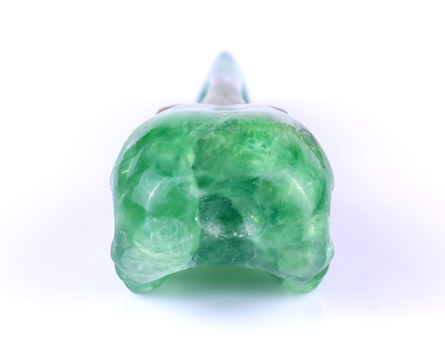 Nicedony 4.8" Fluorite Hand Carved Crystal Raven Skull Sculpture - View 5