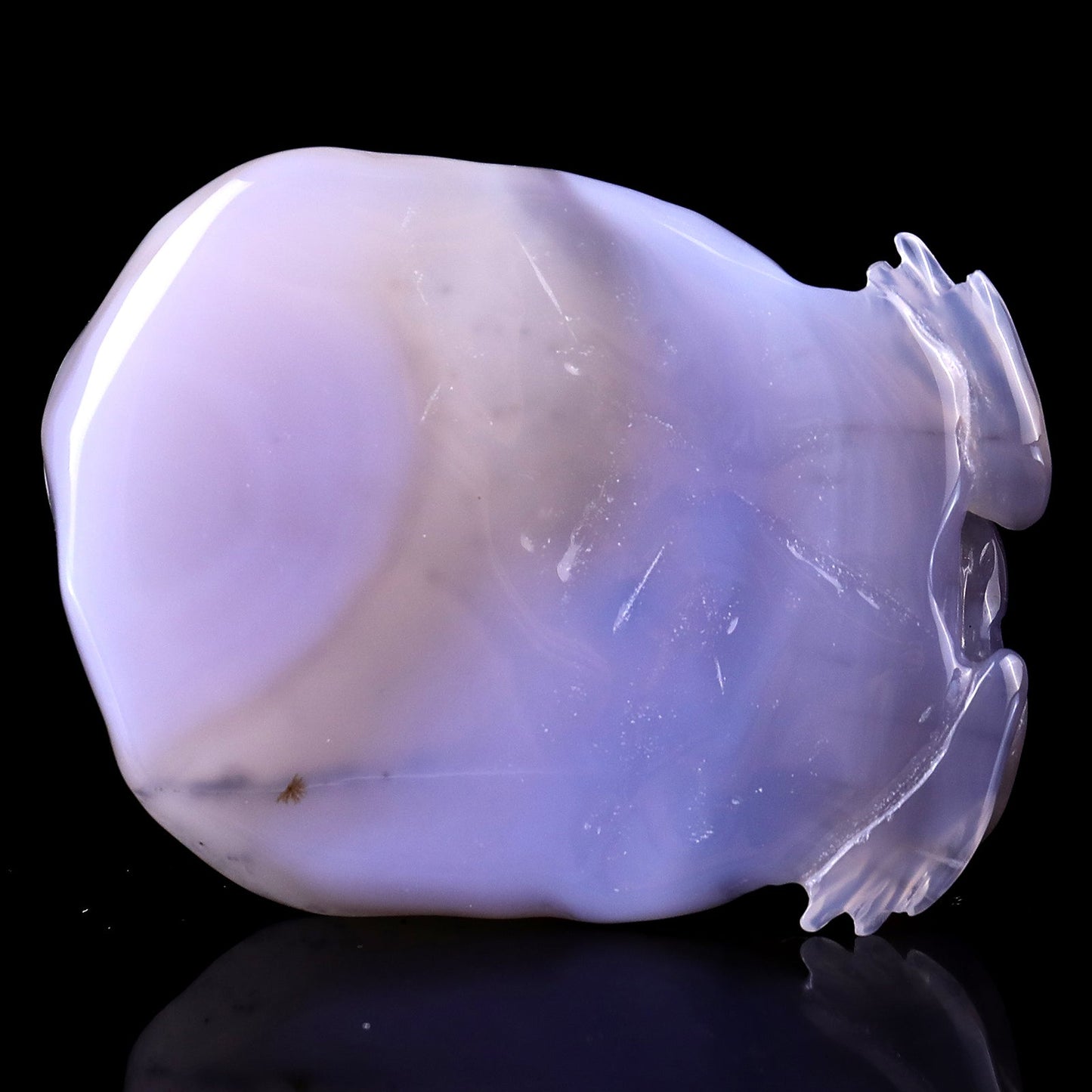 Nicedony 4.8" Geode Agate Hand Carved Crystal Frog Sculpture - View 9