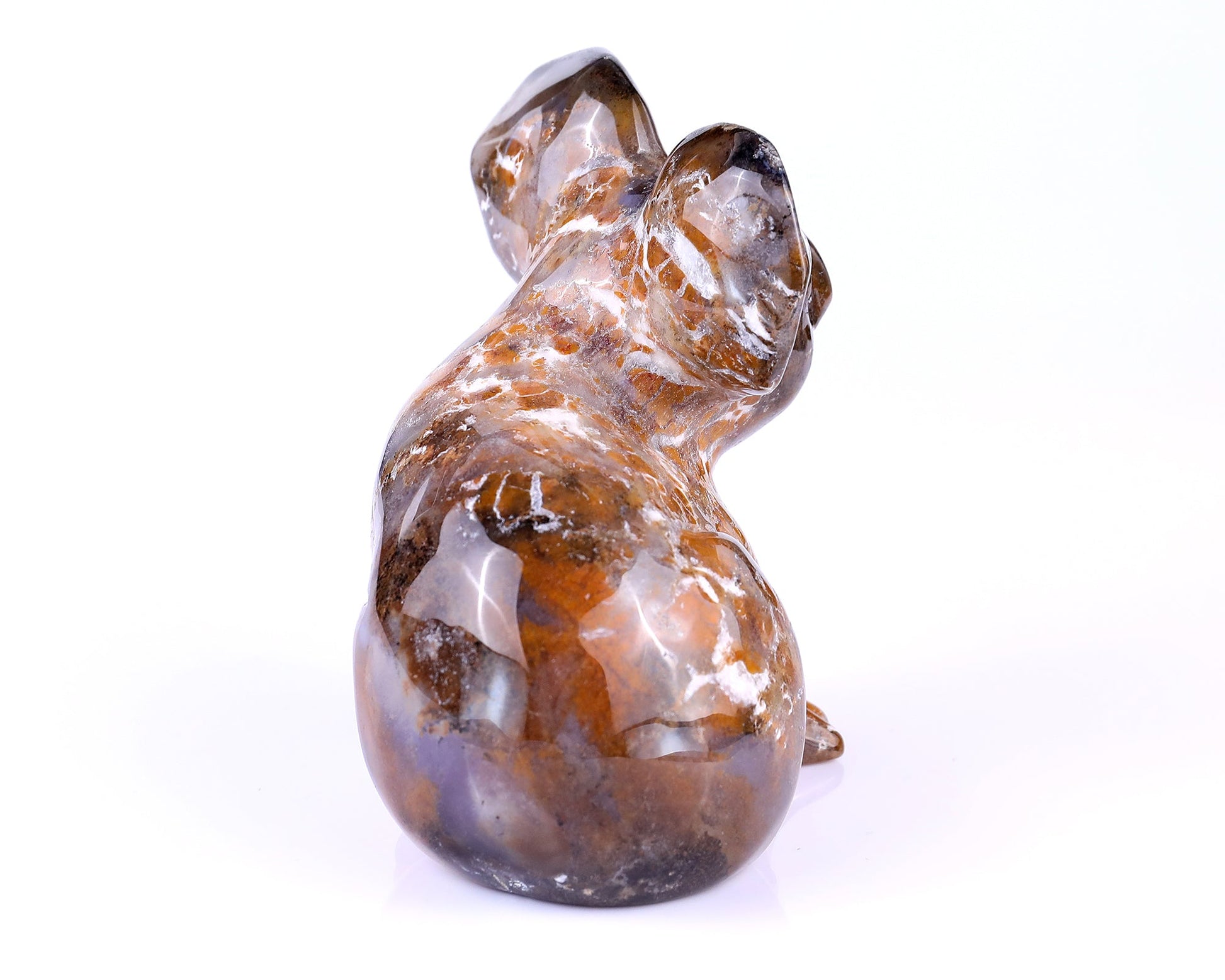 Nicedony 4.9" Chalcedony Hand Carved Crystal Koala Sculpture - View 5
