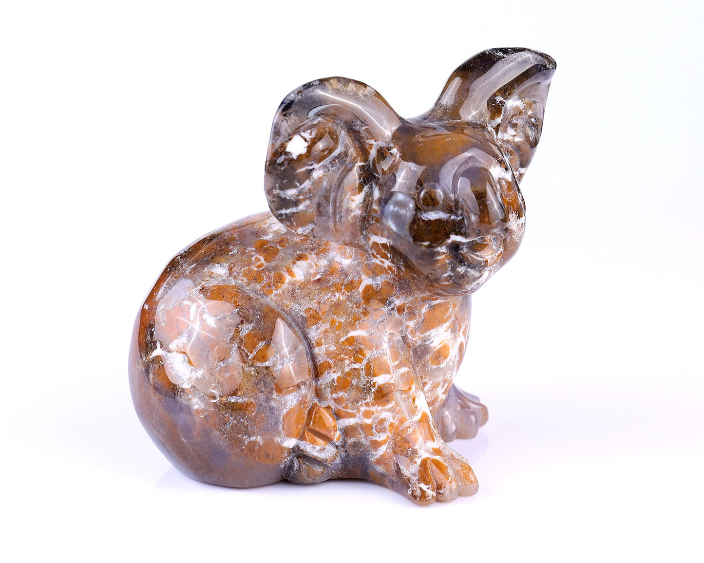 Nicedony 4.9" Chalcedony Hand Carved Crystal Koala Sculpture - View 3