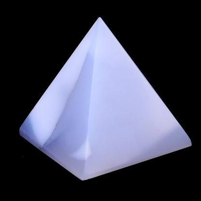 Nicedony 48mm Blue Chalcedony Hand Carved Crystal Pyramid - View 3