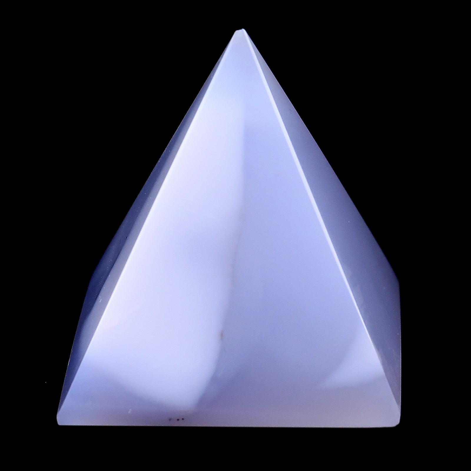 Nicedony 48mm Blue Chalcedony Hand Carved Crystal Pyramid - View 4