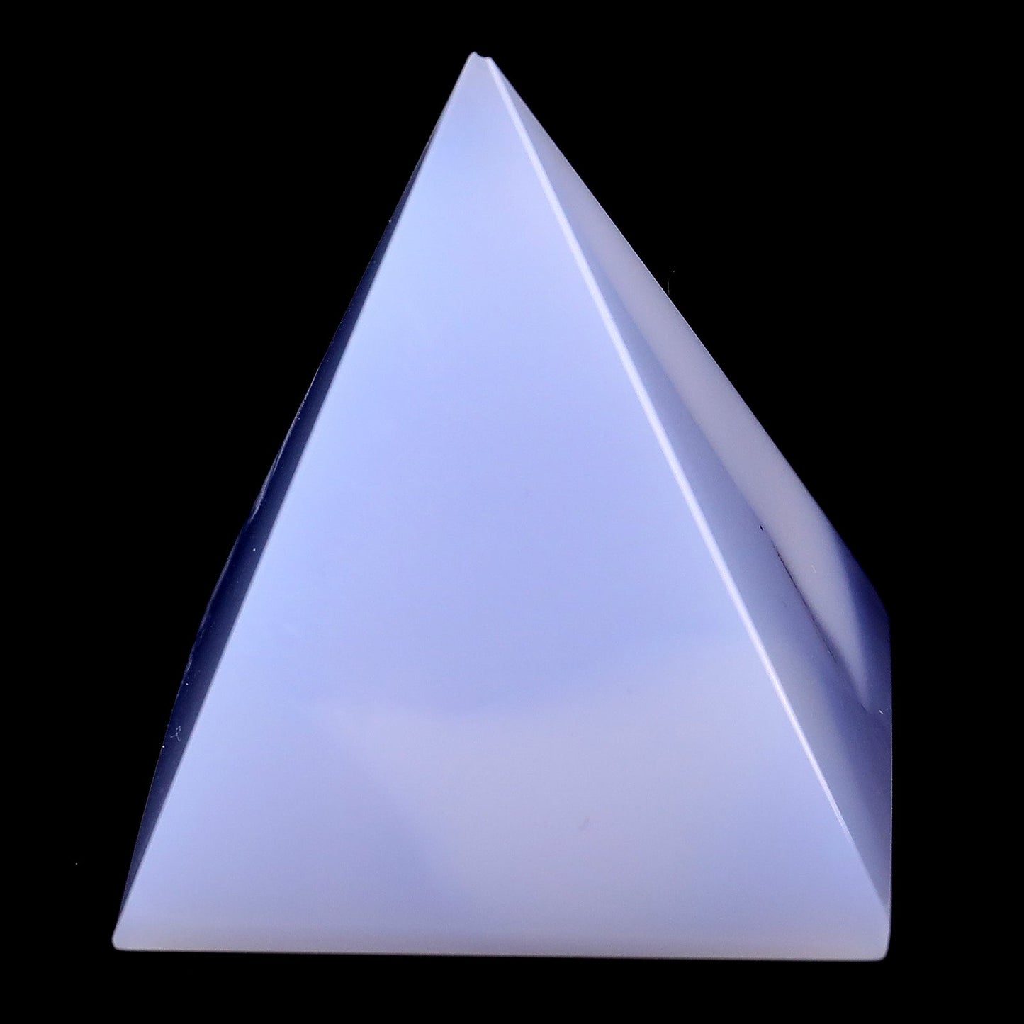 Nicedony 48mm Blue Chalcedony Hand Carved Crystal Pyramid - View 2