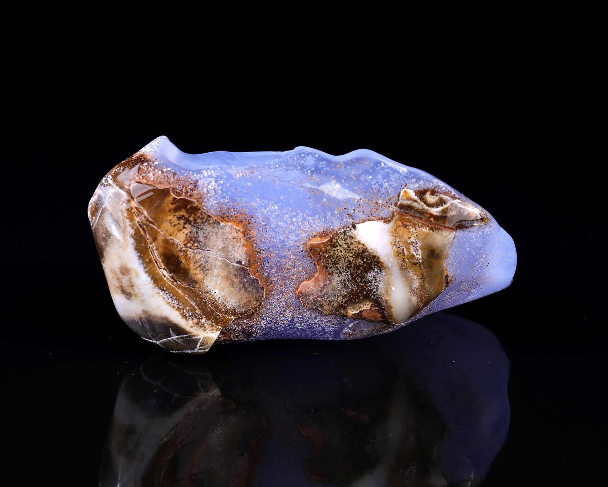 Nicedony 5.0" Blue Chalcedony Hand Carved Crystal Rabbit Sculpture - View 6