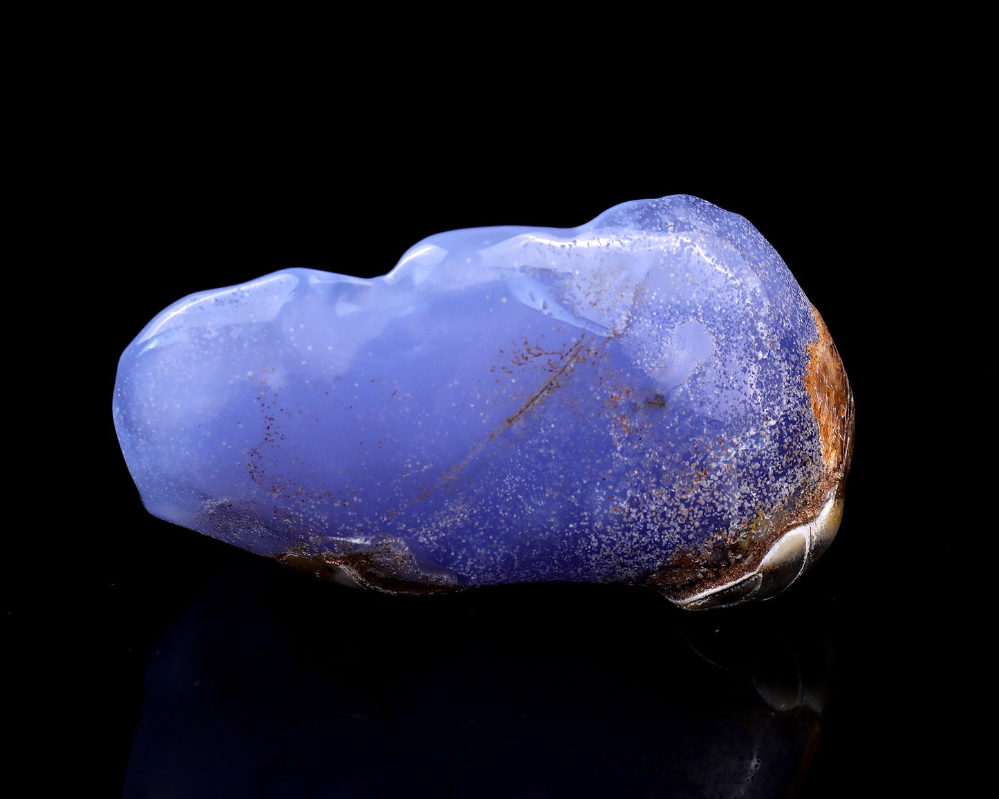 Nicedony 5.0" Blue Chalcedony Hand Carved Crystal Rabbit Sculpture - View 4