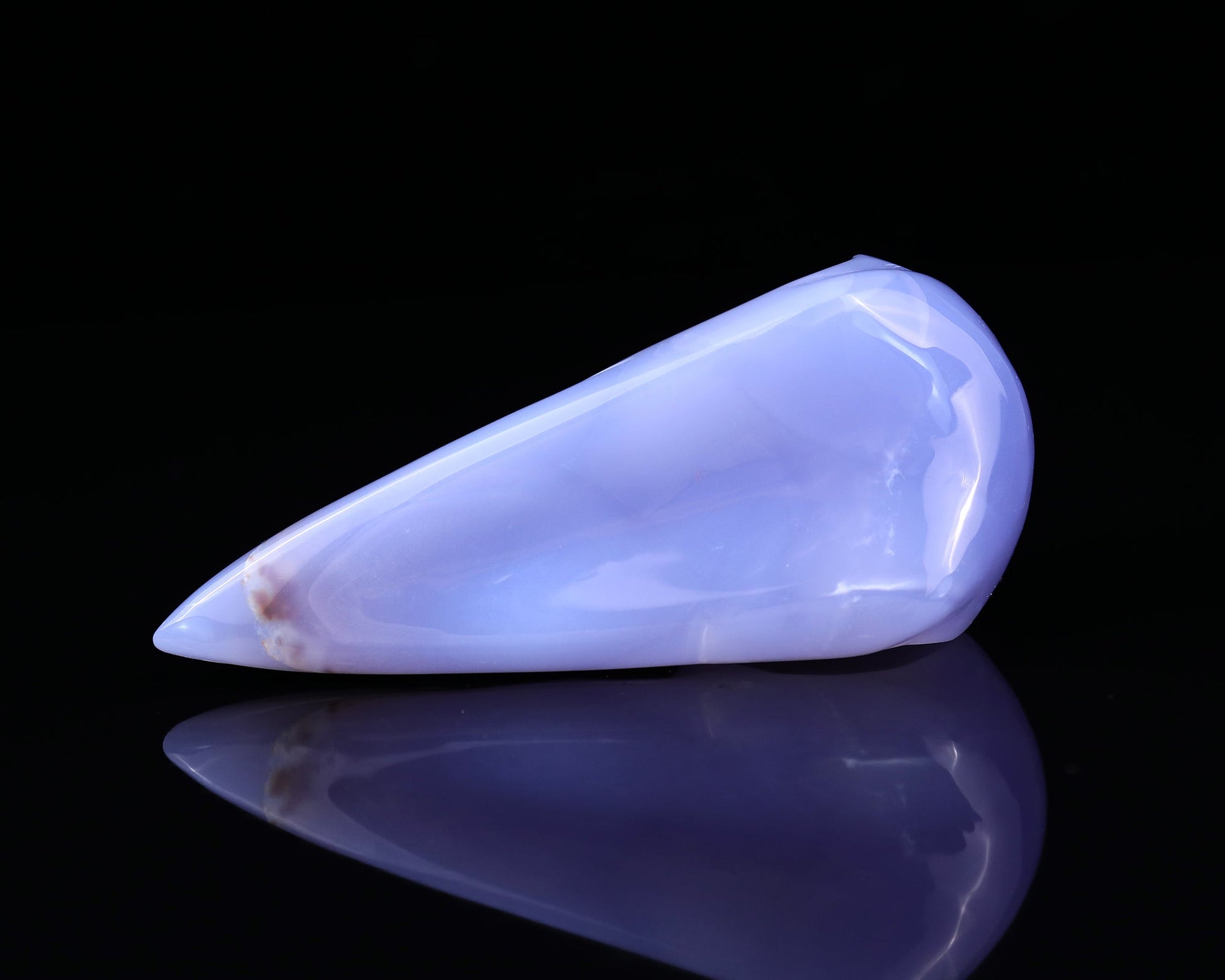 Nicedony 5.0" Blue Chalcedony Hand Carved Crystal Raven Skull Sculpture - View 6