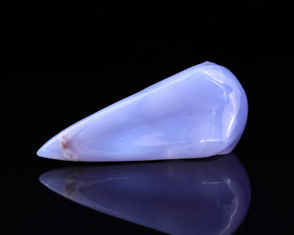 Nicedony 5.0" Blue Chalcedony Hand Carved Crystal Raven Skull Sculpture - View 6