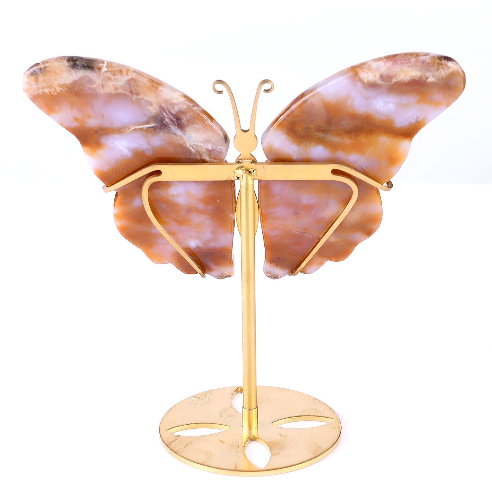 Nicedony 5.0" Chalcedony Hand Carved Butterfly Wings Sculpture - View 6