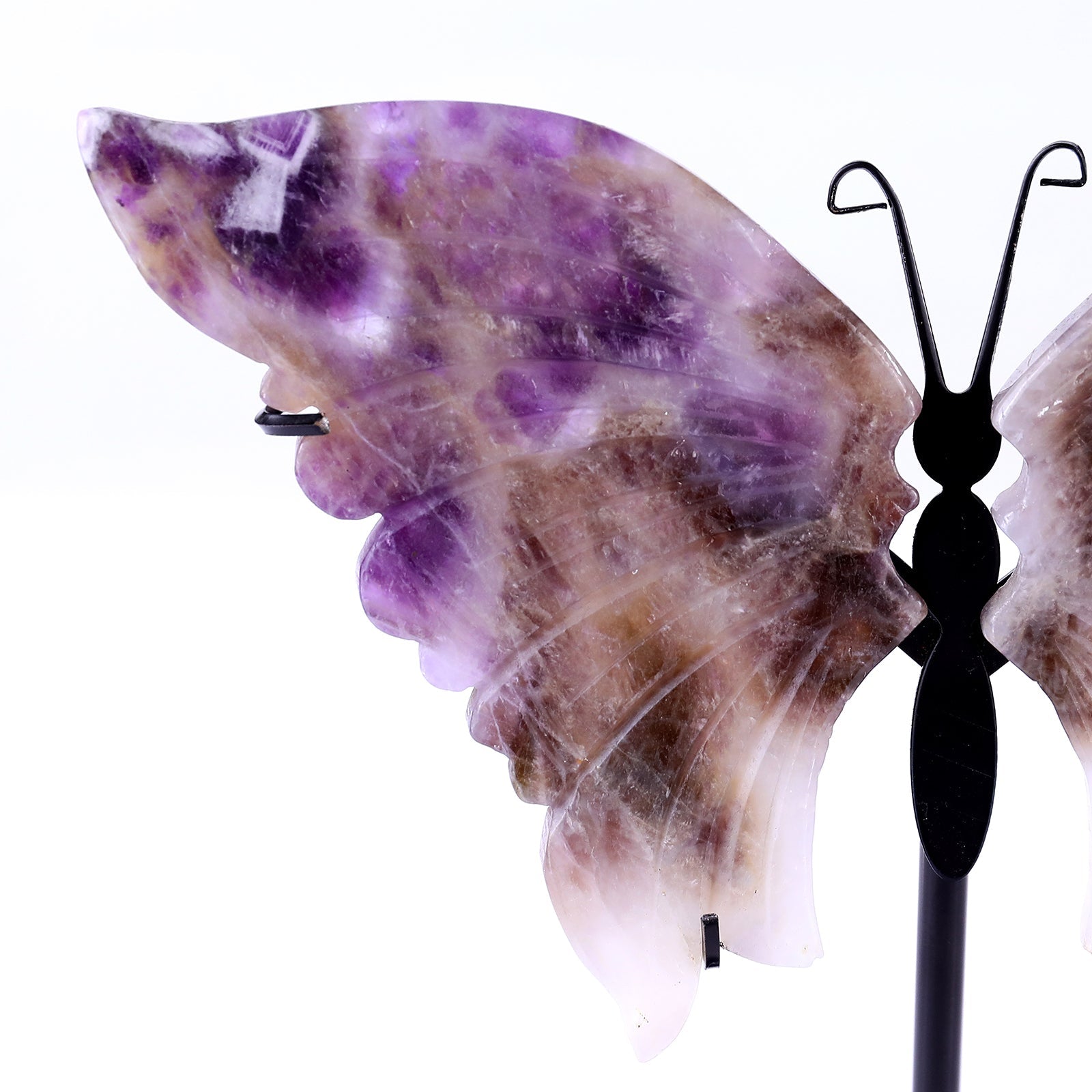 Nicedony 5.0" Dream Amethyst Hand Carved Butterfly Wings Sculpture - View 3