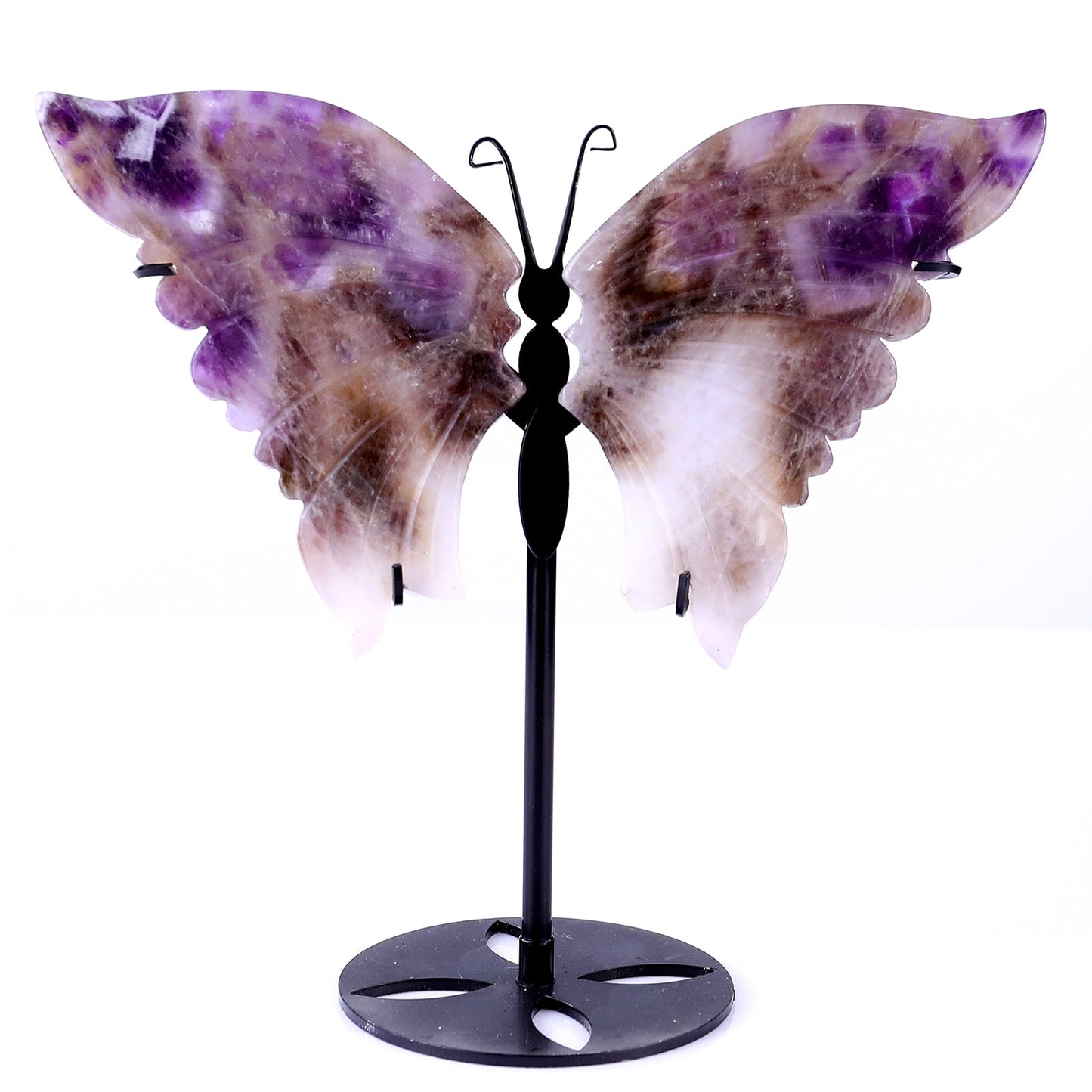 Nicedony 5.0" Dream Amethyst Hand Carved Butterfly Wings Sculpture - View 4