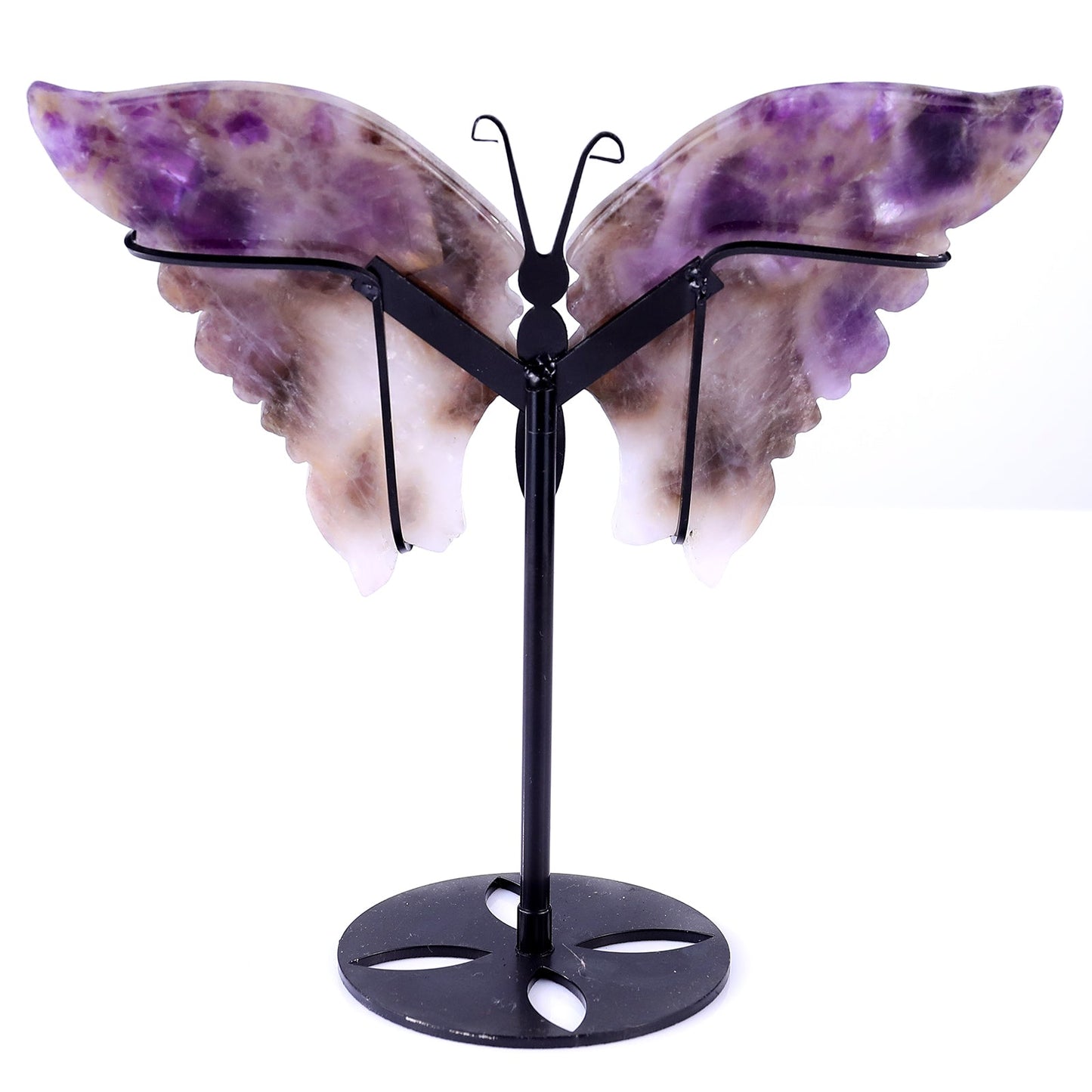 Nicedony 5.0" Dream Amethyst Hand Carved Butterfly Wings Sculpture - View 7