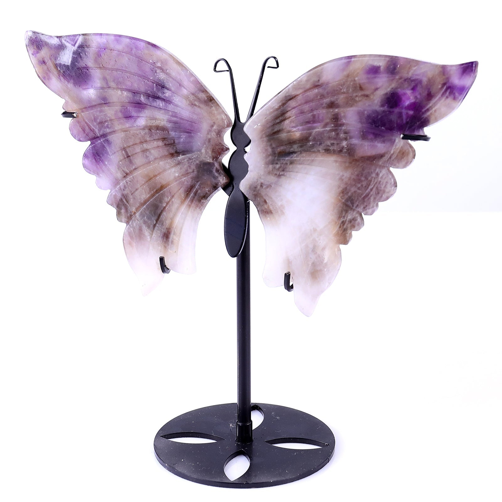 Nicedony 5.0" Dream Amethyst Hand Carved Butterfly Wings Sculpture - View 8