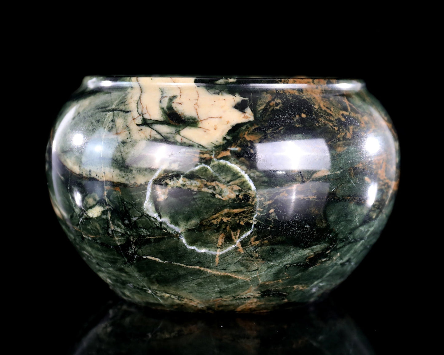 Nicedony 5.0" Jiulong Jade Hand Carved Crystal Tea Bowl - View 10