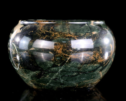 Nicedony 5.0" Jiulong Jade Hand Carved Crystal Tea Bowl - View 7