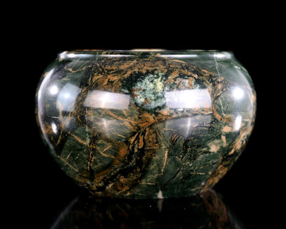 Nicedony 5.0" Jiulong Jade Hand Carved Crystal Tea Bowl - View 8