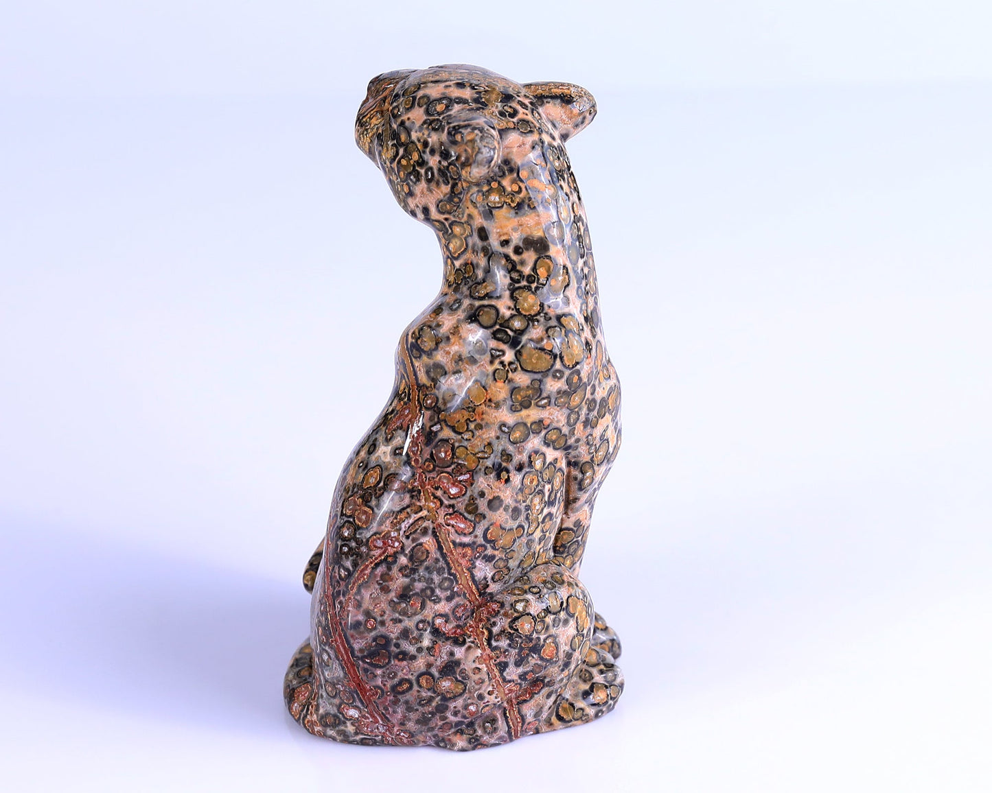 Nicedony 5.0" Leopard Skin Jasper Hand Carved Leopard Sculpture - View 38