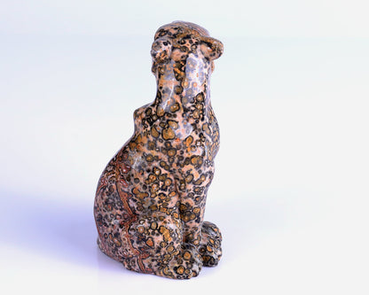 Nicedony 5.0" Leopard Skin Jasper Hand Carved Leopard Sculpture - View 5