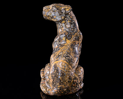 Nicedony 5.0" Leopard Skin Jasper Hand Carved Crystal Leopard Sculpture - View 5