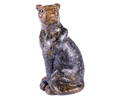 Nicedony 5.0" Leopard Skin Jasper Hand Carved Leopard Sculpture - View 12