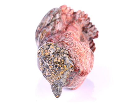 Nicedony 5.0" Leopard Skin Jasper Hand Carved Leopard Sculpture - View 9