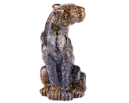 Nicedony 5.0" Leopard Skin Jasper Hand Carved Leopard Sculpture - View 13
