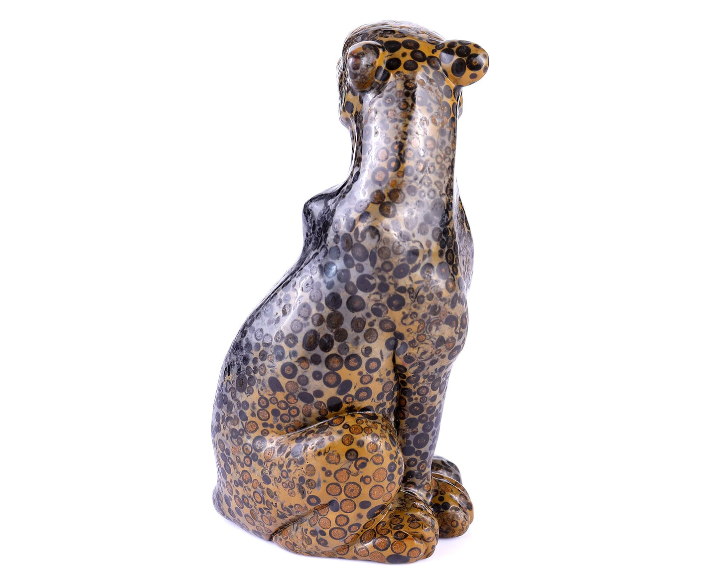 Nicedony 5.0" Leopard Skin Jasper Hand Carved Leopard Sculpture - View 15