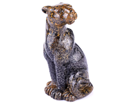 Nicedony 5.0" Leopard Skin Jasper Hand Carved Leopard Sculpture - View 11