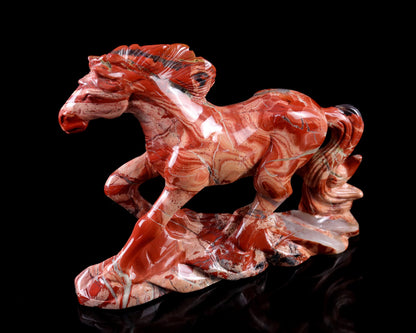 Nicedony 5.0" Red Jasper Hand Carved Crystal Horse Sculpture - View 11