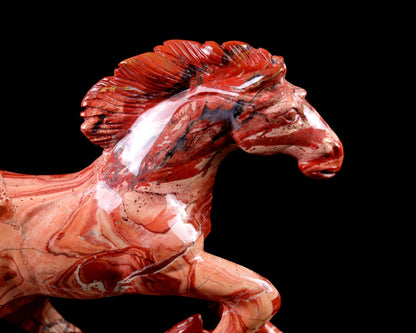 Nicedony 5.0" Red Jasper Hand Carved Crystal Horse Sculpture - View 4