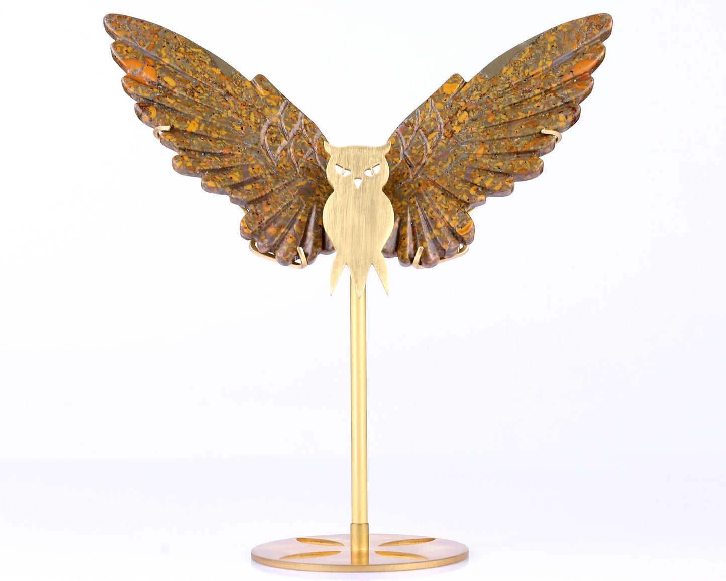 Nicedony 5.0" Roe Stone Hand Carved Crystal Owl Wings Sculpture - View 4