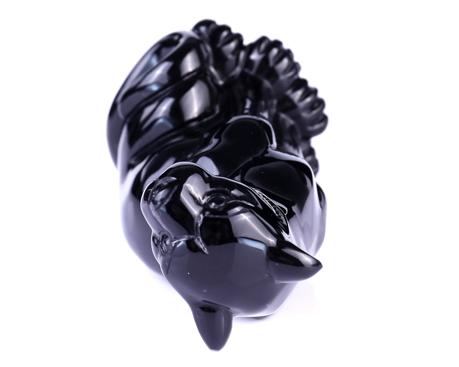 Nicedony 5.0" Black Obsidian Hand Carved Crystal Leopard Sculpture (SKU: 4100098) - Photo 9