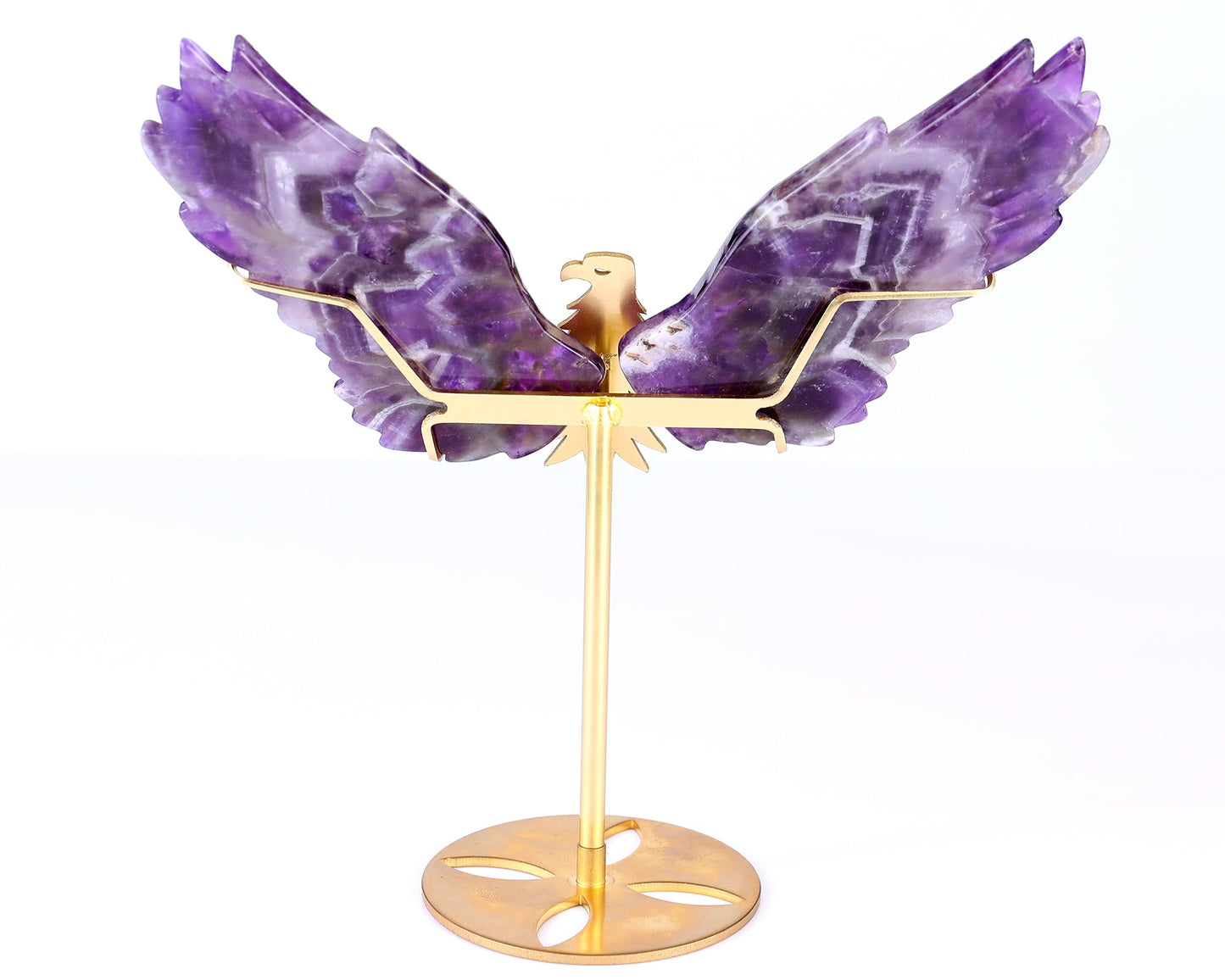 Nicedony 5.1" Dream Amethyst Hand Carved Eagle Wings Sculpture - View 6