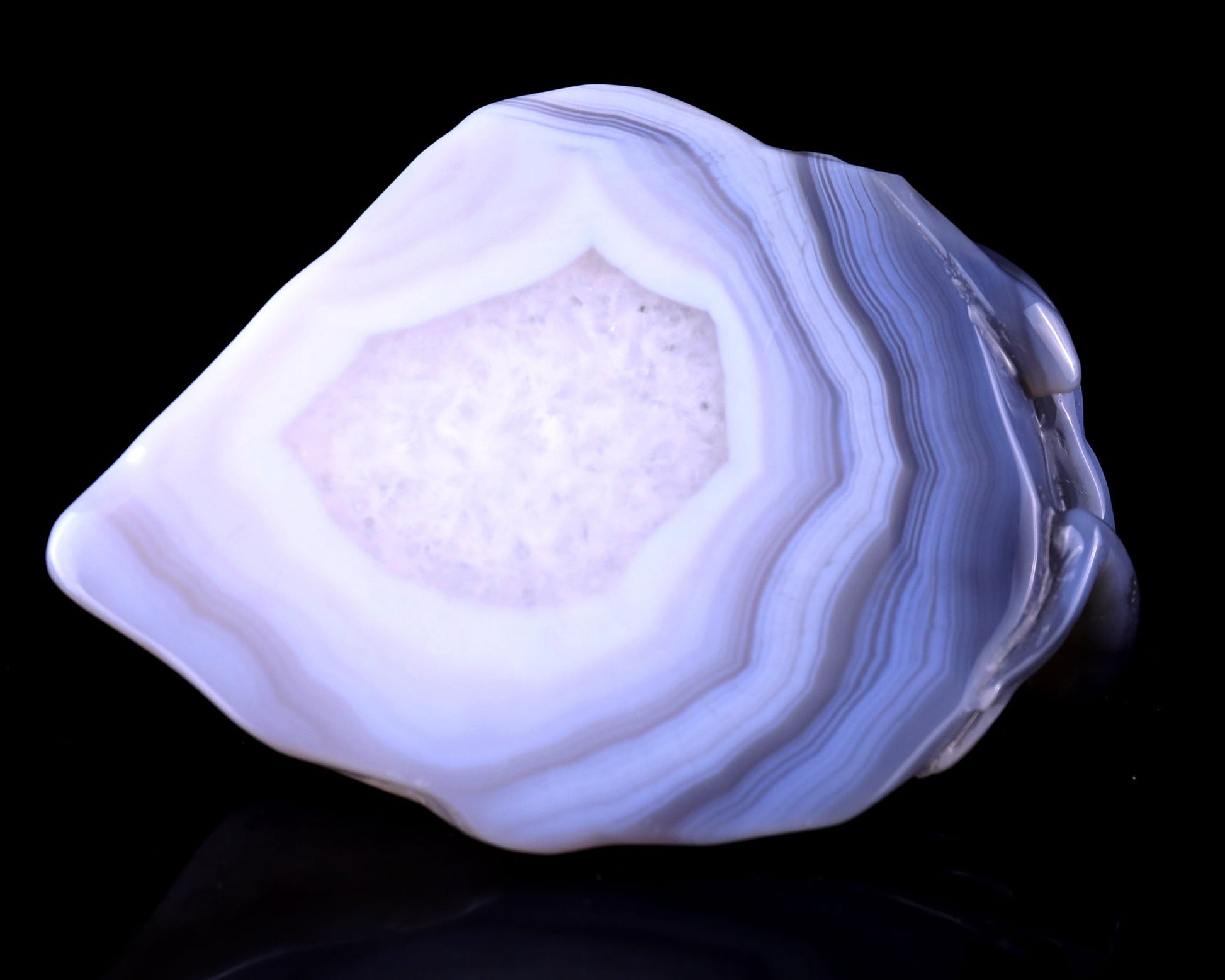 Nicedony 5.1" Geode Agate Hand Carved Crystal Frog Sculpture - View 9