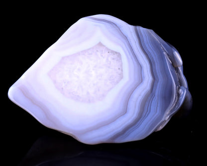 Nicedony 5.1" Geode Agate Hand Carved Crystal Frog Sculpture - View 9