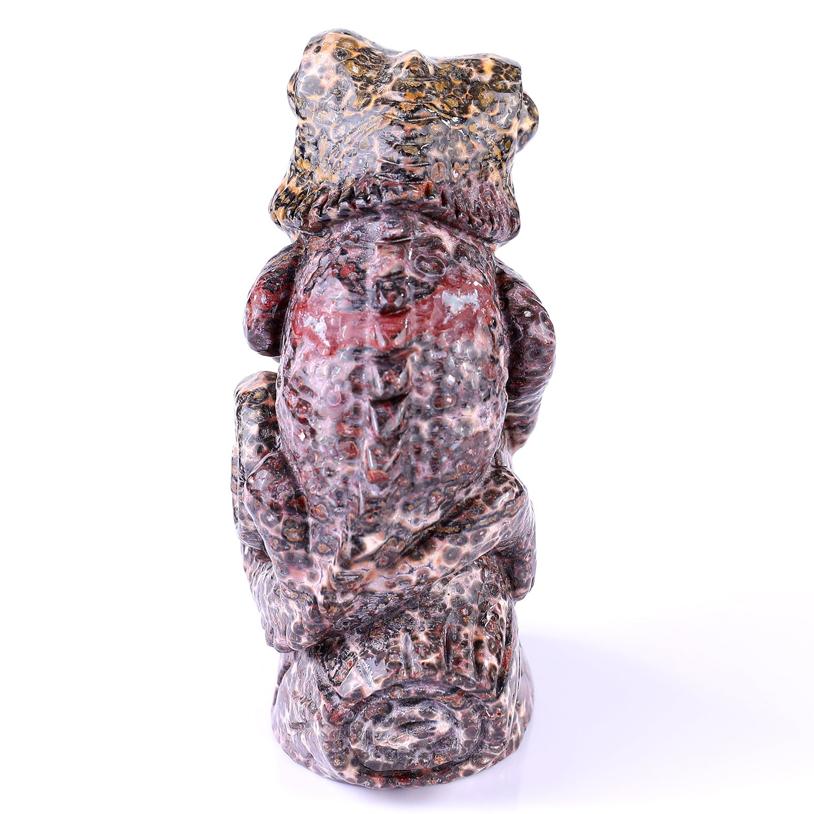 Nicedony 5.1" Leopard Skin Jasper Hand Carved Crystal Lizard Sculpture - View 4