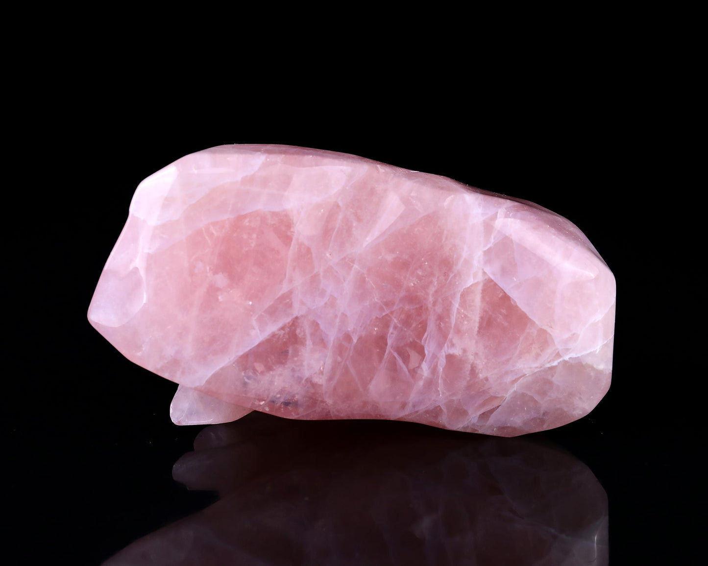 Nicedony 5.1" Rose Quartz Hand Carved Crystal Bird Sculpture - View 6