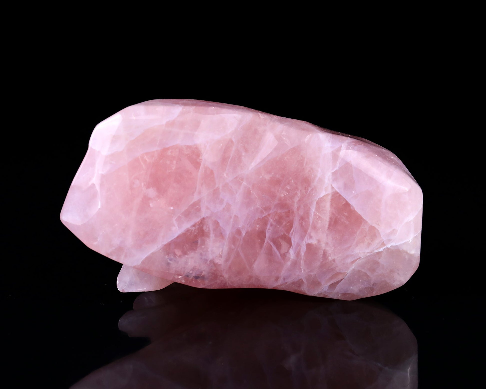 Nicedony 5.1" Rose Quartz Hand Carved Crystal Bird Sculpture - View 6