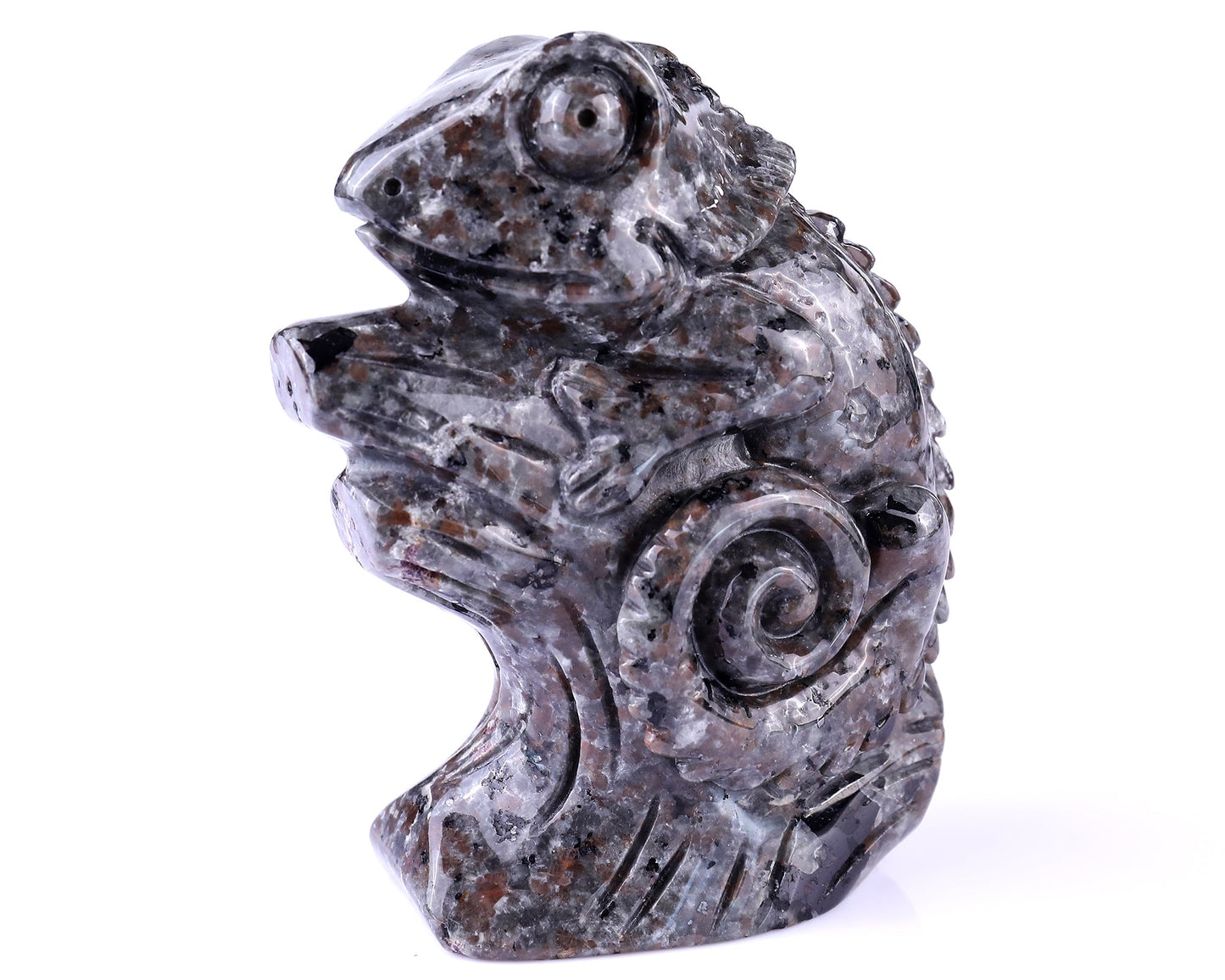 Nicedony 5.1" Yooperlite Hand Carved Crystal Lizard Sculpture - View 7