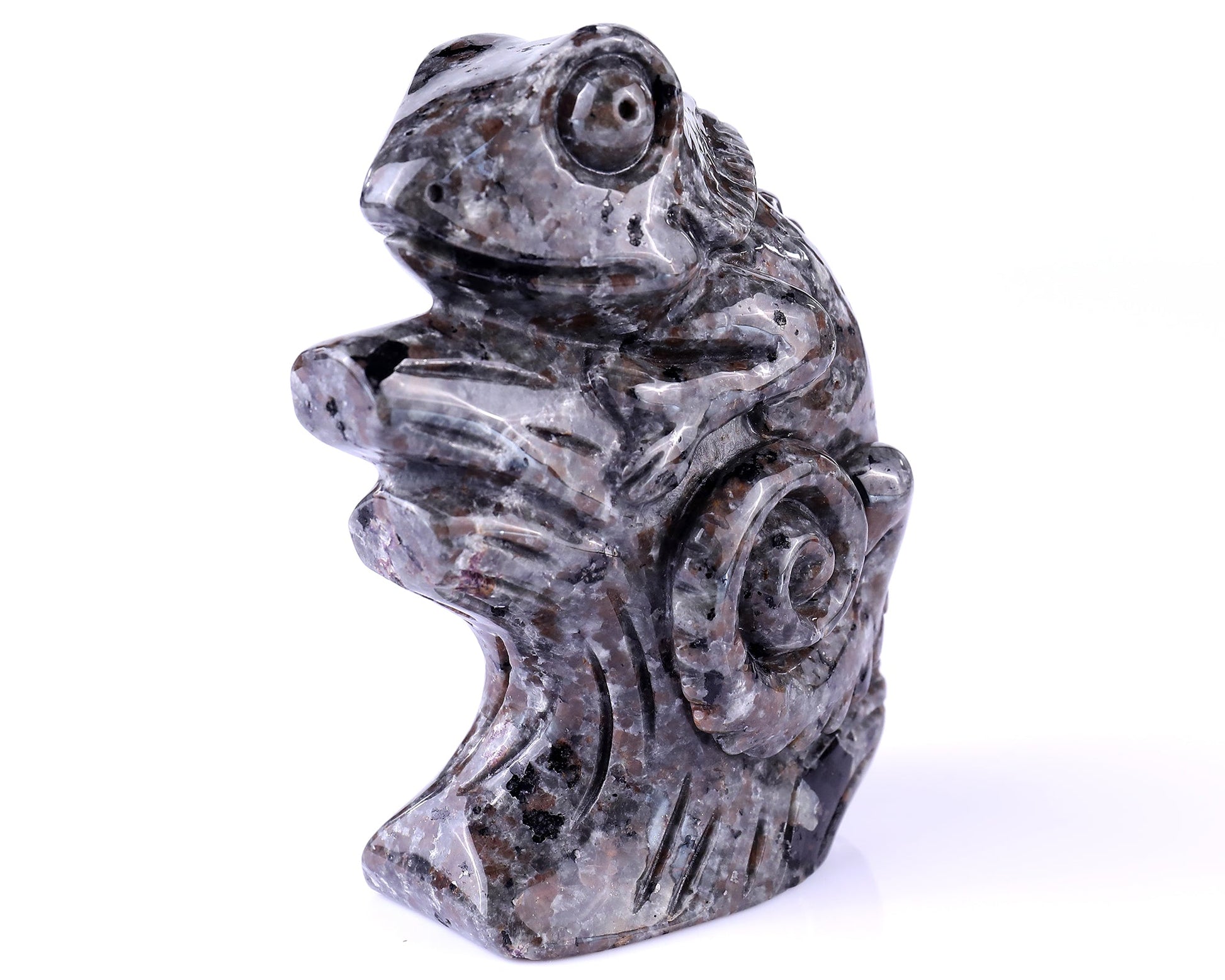 Nicedony 5.1" Yooperlite Hand Carved Crystal Lizard Sculpture - View 9