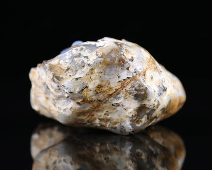Nicedony 5.2" Blue Chalcedony Hand Carved Geode Frog Sculpture - View 5