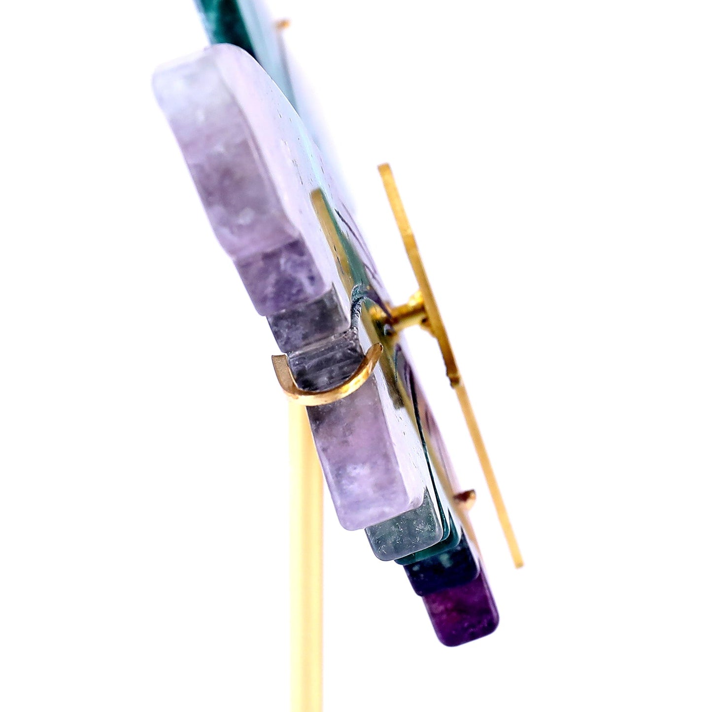 Nicedony 5.2" Fluorite Hand Carved Crystal Spirit Wings Sculpture - View 5