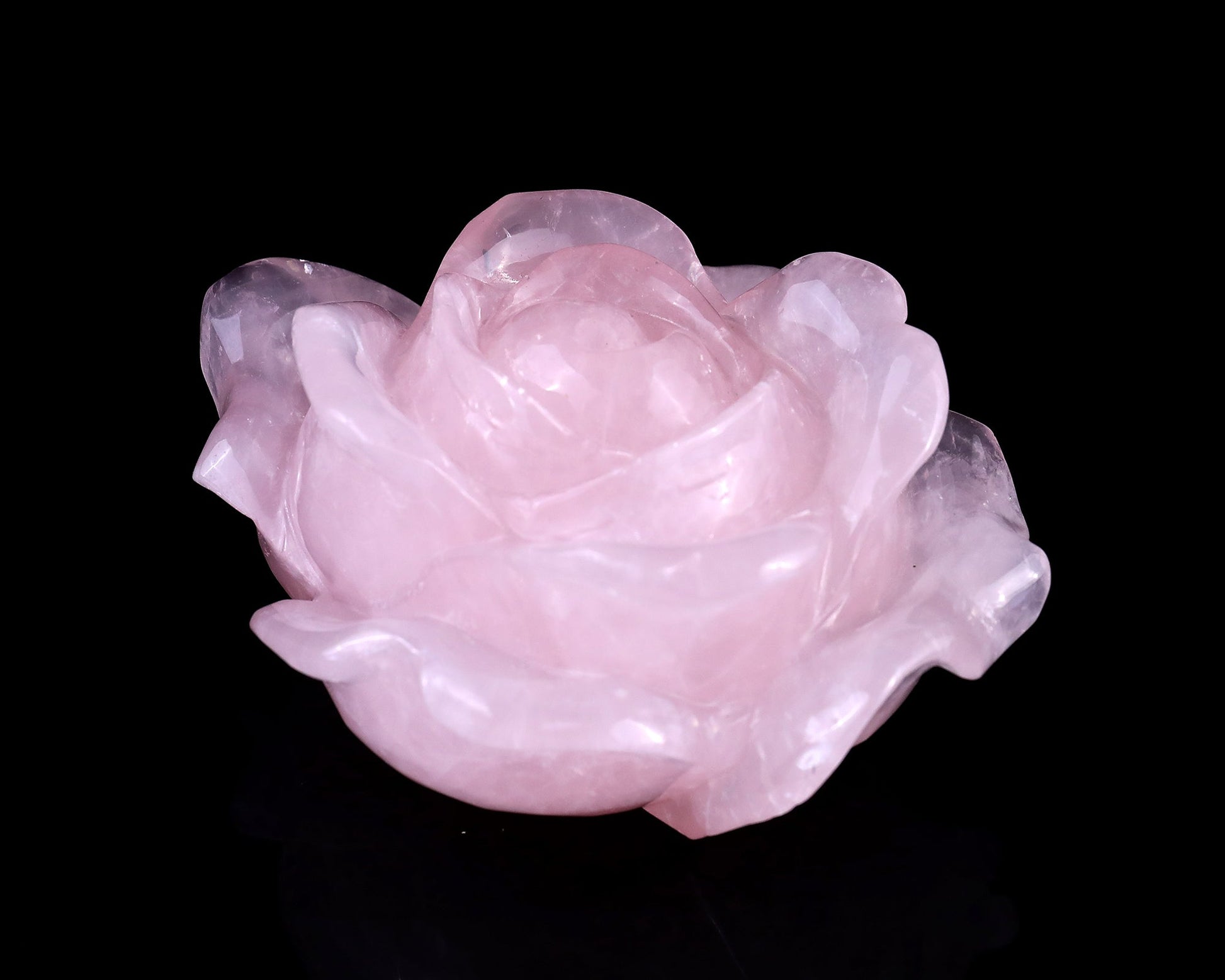 Nicedony 5.2" Rose Quartz Hand Carved Crystal Incense Holder - View 3