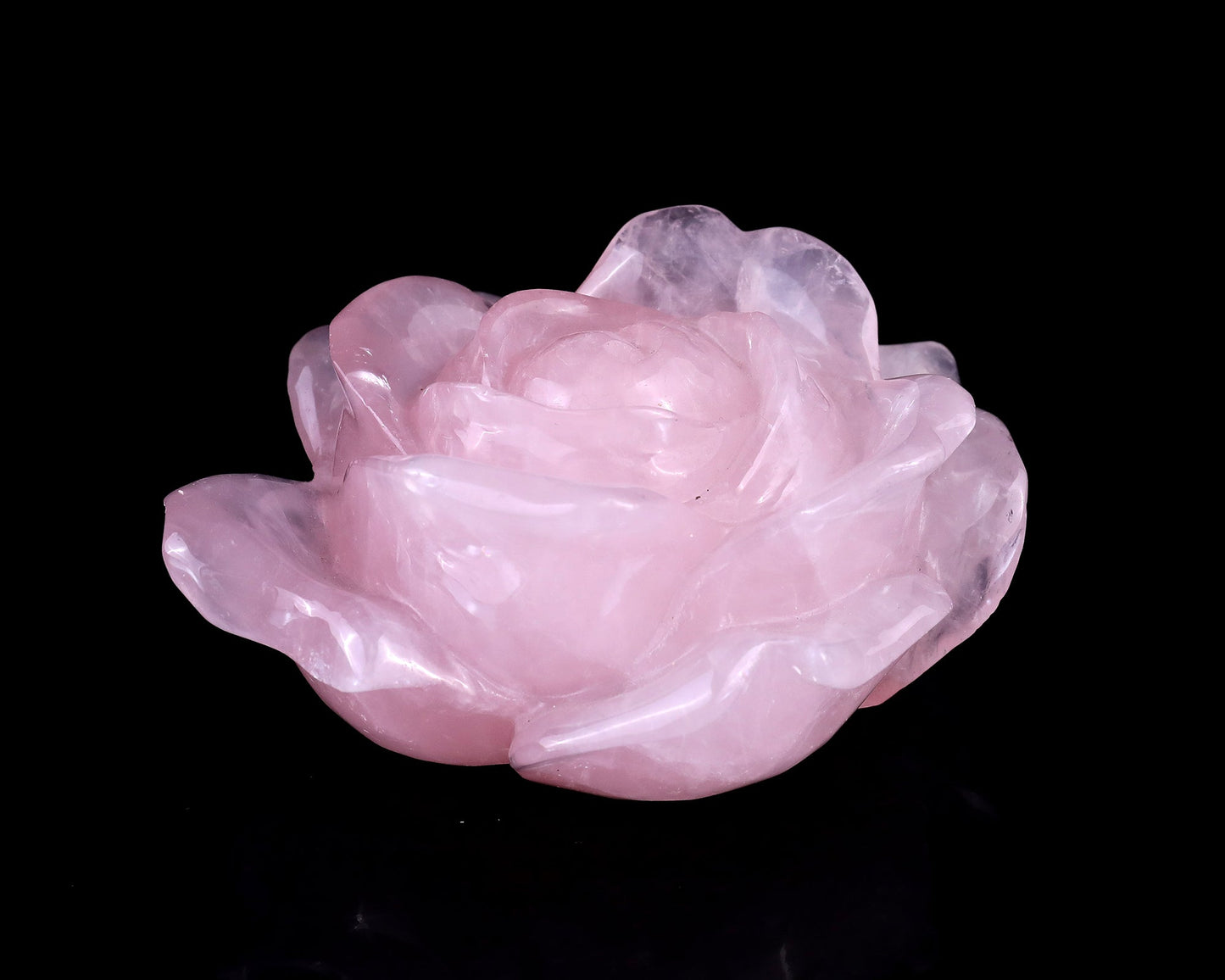 Nicedony 5.2" Rose Quartz Hand Carved Crystal Incense Holder - View 4