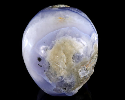 Nicedony 5.3" Blue Lace Agate Hand Carved Crystal Skull Sculpture - View 11