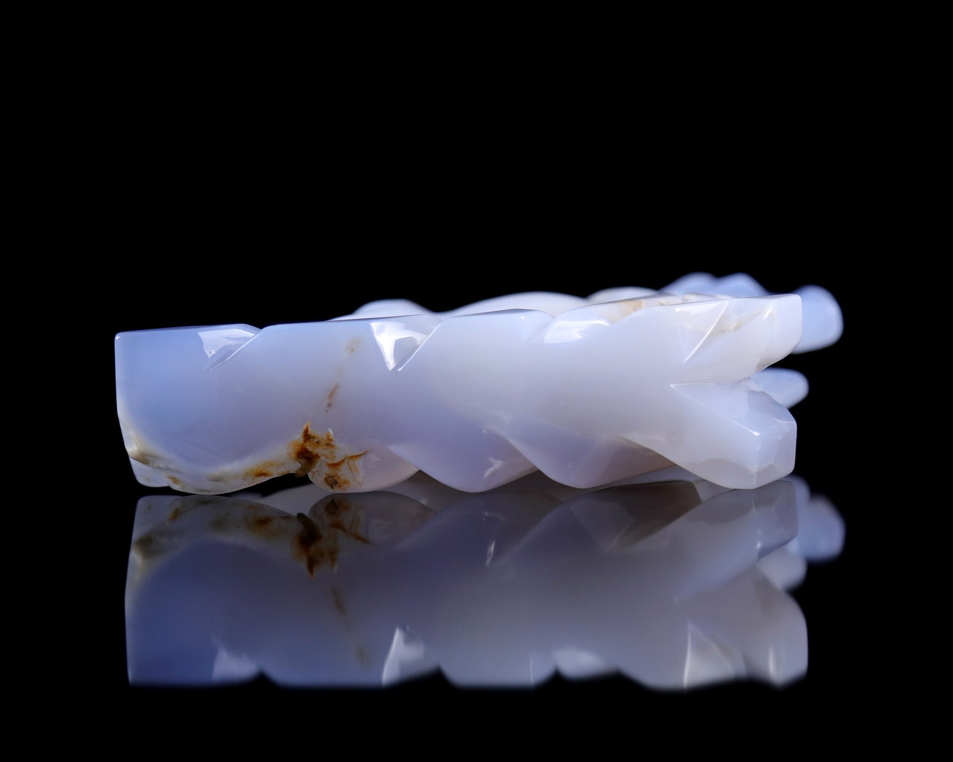Nicedony 5.4" Blue Chalcedony Hand Carved Crystal Horse Sculpture - View 9
