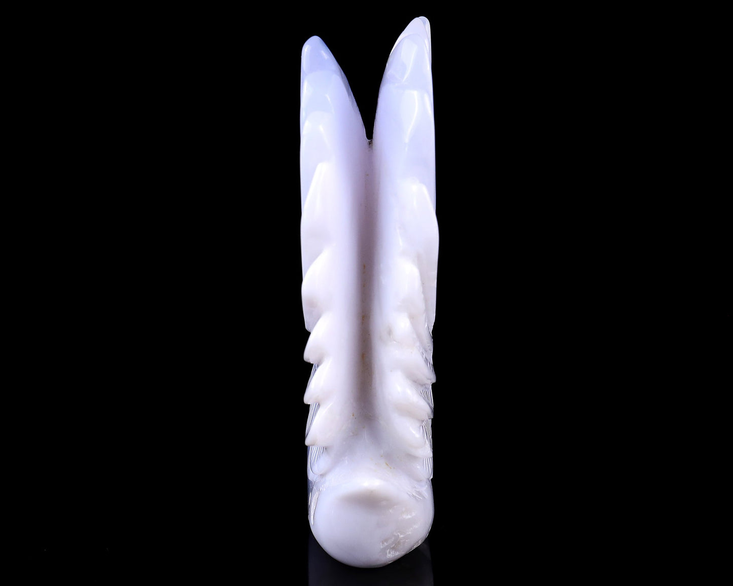 Nicedony 5.4" Blue Chalcedony Hand Carved Crystal Swan Sculpture - View 6