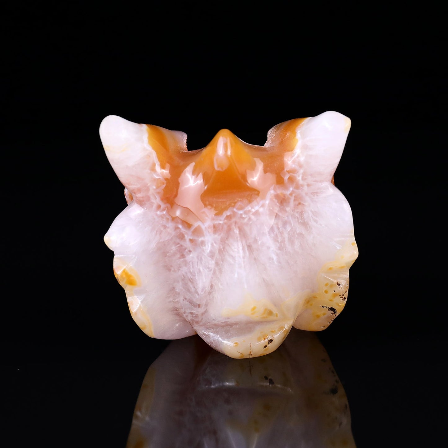 Nicedony 5.4" Geode Agate Hand Carved Crystal Dragon Skull Sculpture - View 5