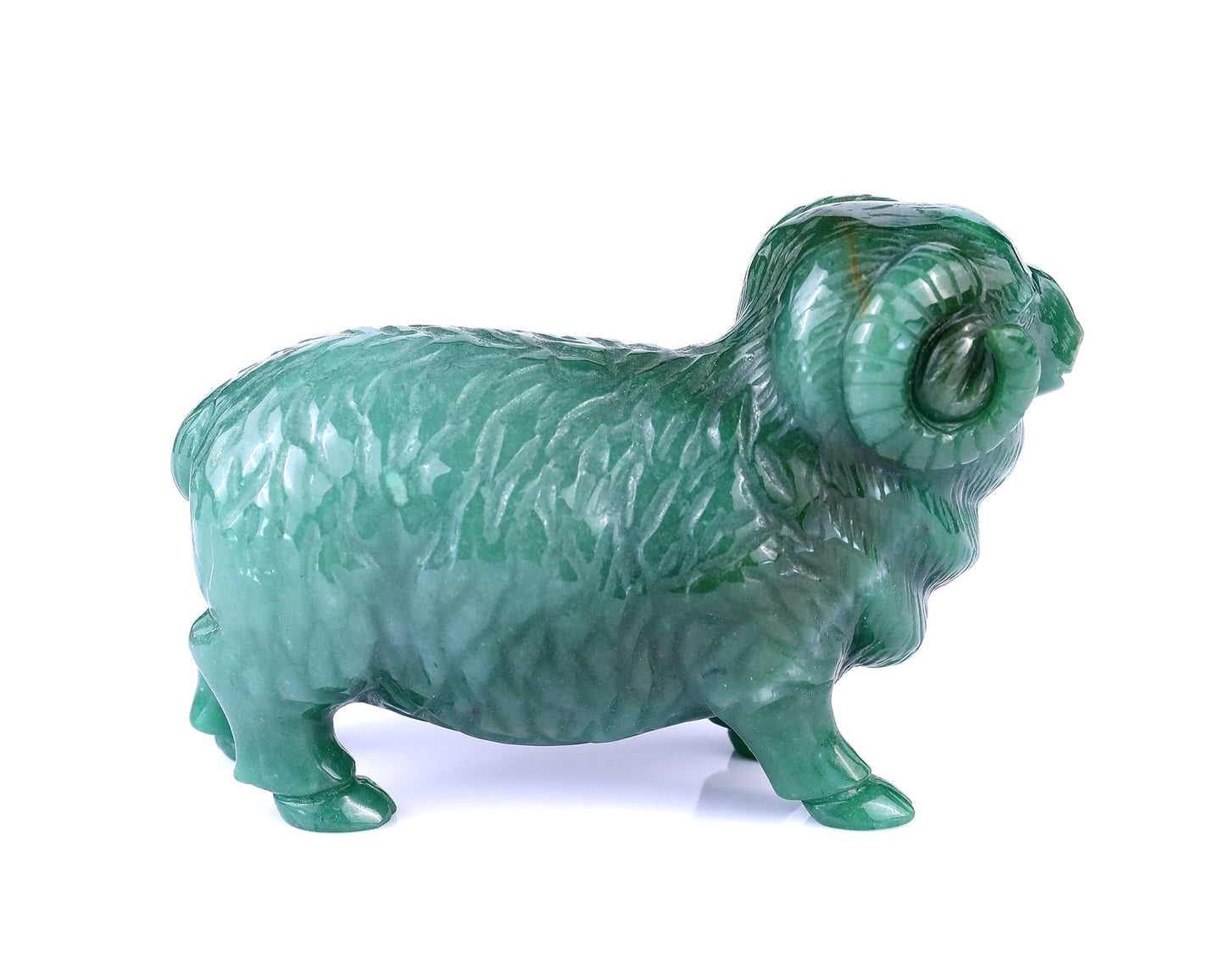 Nicedony 5.4" Green Aventurine Hand Carved Crystal Sheep Sculpture - View 3