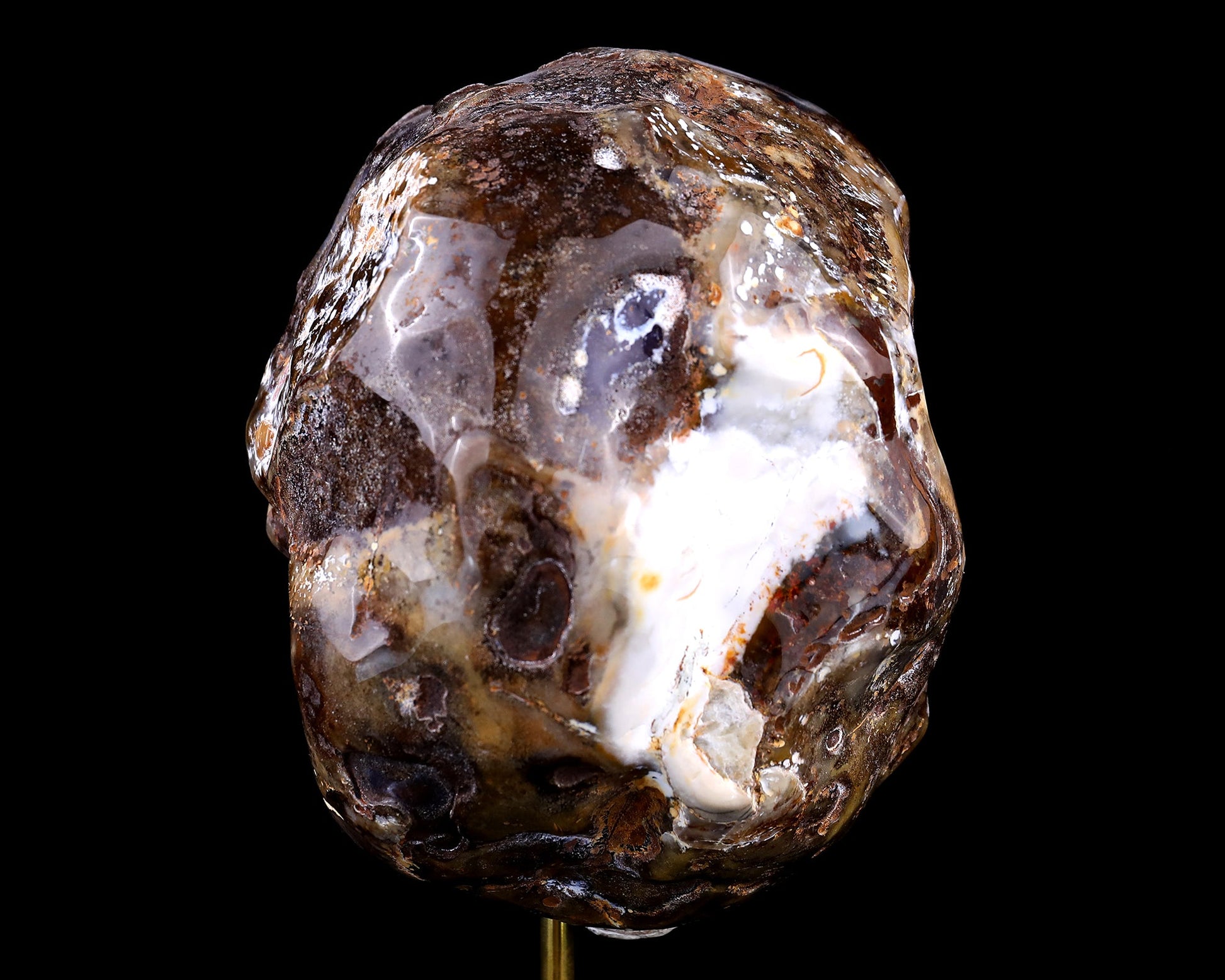 Nicedony 5.5" Blue Chalcedony Hand Carved Skull Sculpture - View 7