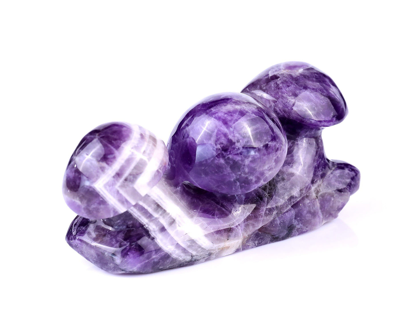 Nicedony 5.6" Dream Amethyst Hand Carved Crystal Mushrooms Sculpture - View 7